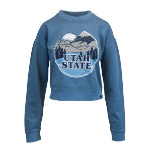 utah state forestscape womens cropped sweatshirt